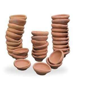 Private Lable Handmade Mitti Diya for Diwali Decoration and Laxmi Puja With Batti Pack of 11