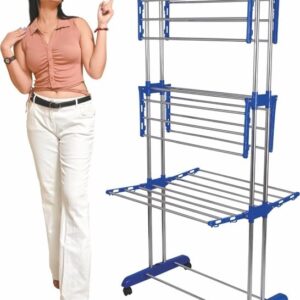 Private Lable Mega Clothing Stand Drying Sstand Blue Colour