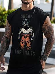 Bronco polo Dragon Ball Goku Black Tank Top For Men Black colour Size S