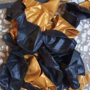 Private Lable R G ACCESSORIES Solid Black silver golden balloon