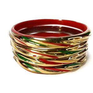 Private Lable Red Maroon Glass Bangle 4psc