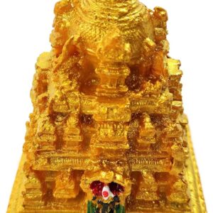 Private Lable Stone Tirupathi Balaji Swarna Gopuram Shrine Idol 7 X 6 x 25 cm Golden