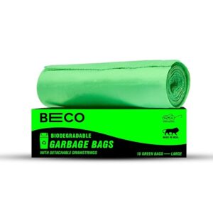 Beco EcoFriendly Garbage Bags 15 Pcs green colour