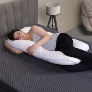 The Sleep Company Smart Pregnancy Pillow white colour size 114cm into 76cm into 15cm