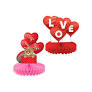 Party Propz Honey Comb Decoration For Valentines Day Showpiece Red