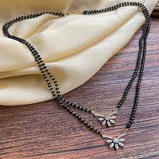 Private Lable Gold Plated Mangalsutra CZ Diamond Indian Necklace 17 inch