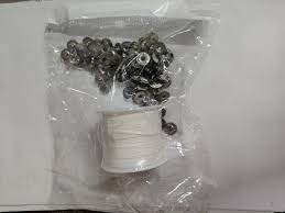 Private Lable Candle Wick Thread Cotton roll 100 Gram with 100 Piece Wick sustainers for Candle Making White