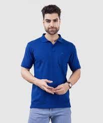 Mtex collar neck tshirt for men blue colour size XXL