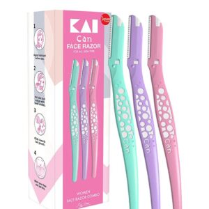 KAI 3 Pcs Can Bubble Face Razors for women