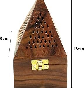Private Lable HANDICRAFTS Sheesham Wooden Incense Box Holder Medium brown