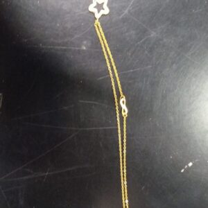 Private Lable American Diamond Rose Gold Flower Necklace Chain For Girl And Woman gold colour