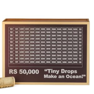 Private Lable Premium Wooden Money Bank with Lock Vintage Coin Saving Box for All Ages Ideal for Cash 50K Money