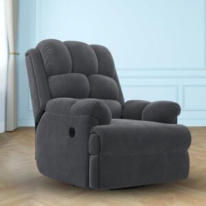 The Sleep Company Luxe Motorised Standard Recliner Patented SmartGRID Technology Motorised Single Recliner Sofa Grey Colour