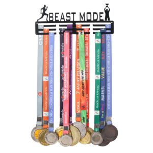 SAFINAT Medal Holder Rack Hanger for Wall Beast Mode Black Metal