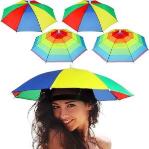 Private Lable RXP Rainbow Hand Free Cap Umbrella for Kids