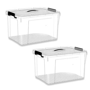 Private Lable Large Plastic Storage Box Trasparent Pack of 2