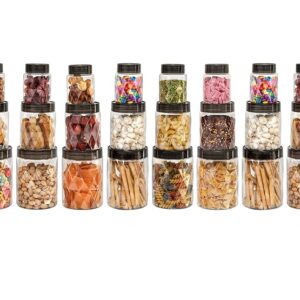 Private Lable Plastic Diamond Design Storage Containers pack of 24 Transparent