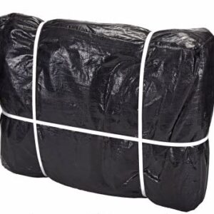 Tarpaulin 18FT X 30FT Virgin UV Treated 250 GSM Black Waterproof Plastic