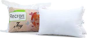 RECRON CERTIFIED Microfibre Sleeping Pillow Pack of 2 Solid Joy White