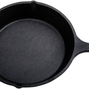 The Indus Valley Preseasoned Cast Iron Fry Pan Skillet With Long Handle Medium Black