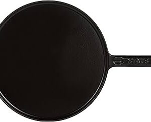 The Indus Valley Black Solid Cast Iron Tawa With Handle
