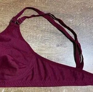 Private Lable PACK OF 1 Soft Cotton Non Padded Bra wine colour Size 38 and 95Cm