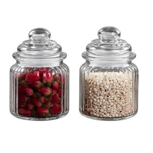 Private Lable Pop Glass Jar and Container Set 350 ml pack of 2