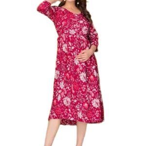 Private Lable Anav Fashion Women s Rayon Maternity Long Dress for Women Size L