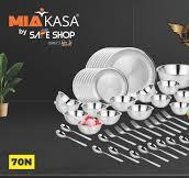 Miakasa Double Wall Rose Dinner Set of 70 Pcs