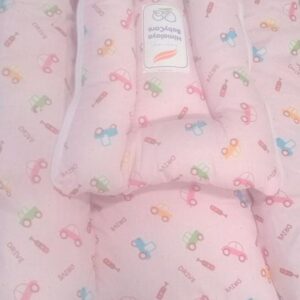 Himalaya baby printed travelling bed pink colour