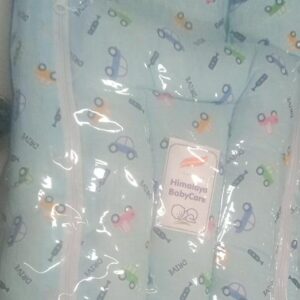 Himalaya baby printed travelling bed blue colour
