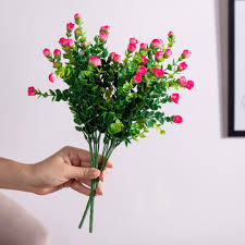 Nestasia Decorative Flower Bud Stem Pink Set Of 2