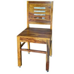 Private Lable Brown Teak Wood Chair set of 2