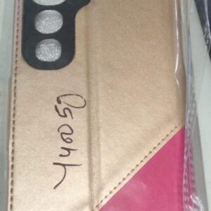 Private Lable Vivo Y400 Pro Premium Grip Mobile Case pouch gold and red colour