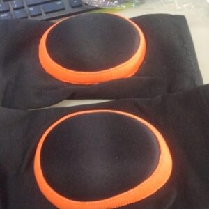 Private Lable L SIZE DancingSkatingCyclingGuard Protector Knee Pads 2pcs black and orange colour