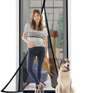 Private Lable Good Night Magic Mesh Magnetic Mosquito Screen Door Net black colour