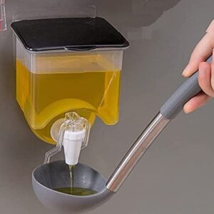Private Lable Wall Mounted Oil Dispenser Transparent Liquid Seasoning Food Dispenser pack of 2 pcs