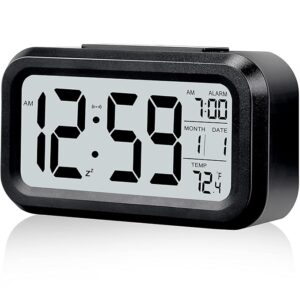 Kadio Plastic Digital Black Clock