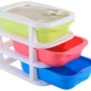 Private Lable Home Build Plastic 3 Layers Mini Desktop Drawer Storage Box Multi Colour