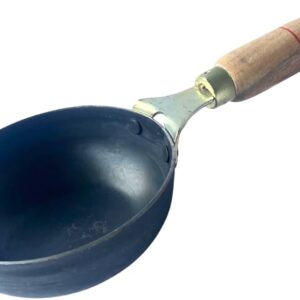 The Indus Valley PreSeasoned Iron Tadka Pan with Wooden Handle