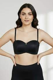 Zivame Smooth Finish Underwired Strapless Bra black colour size 38