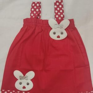 Private Lable Kids Cotton frock for baby girls Red Colour Size 3 Momth