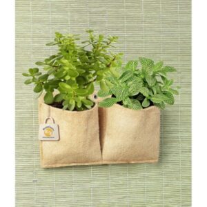 Private Lable Printed 2 Pockets Horizontal Wall Hanging Planter