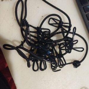 Private Lable EXPORT Clothes Hanging 2 Hook Drying Rope 12 Clips BLACK colour