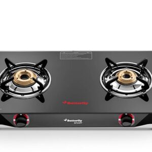 Butterfly Smart 2 Burner Glass Top Gas Stove