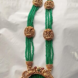 Private Lable long hara green pearl along with earing