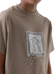 Rare Ones Boys Brown Cotton Printed TShirt 13 to 14 years