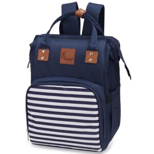 R for Rabbit Caramello Regal Baby Diaper Bag for Mother Waterproof Kids Diaper Backpack for Mothers Blue Stripes
