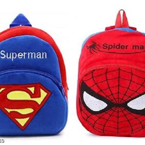 Private Lable Classic Kids Bags Backpacks pack of 2 red and blue colour