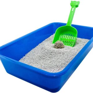 Petcrux Exclusive Cat Litter Tray Litter Scooper blue colour